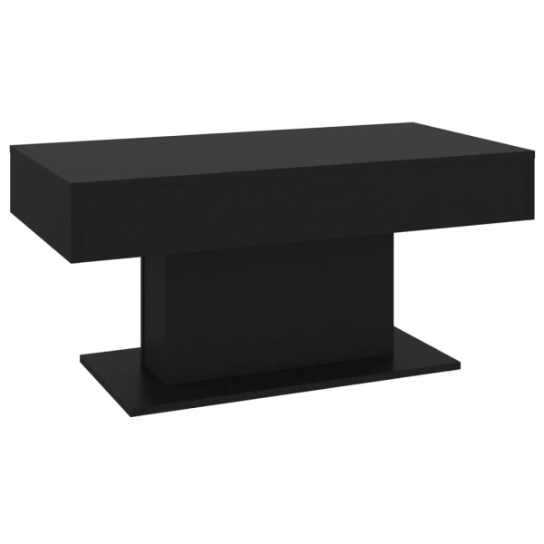vidaXL Soffbord svart 96x50x45 cm konstruerat trä Svart