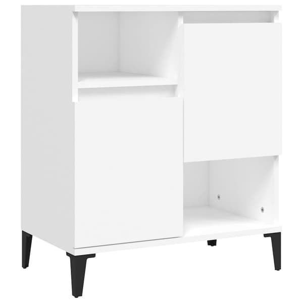 vidaXL Skänk 3 st vit 60x35x70 cm konstruerat trä Vit