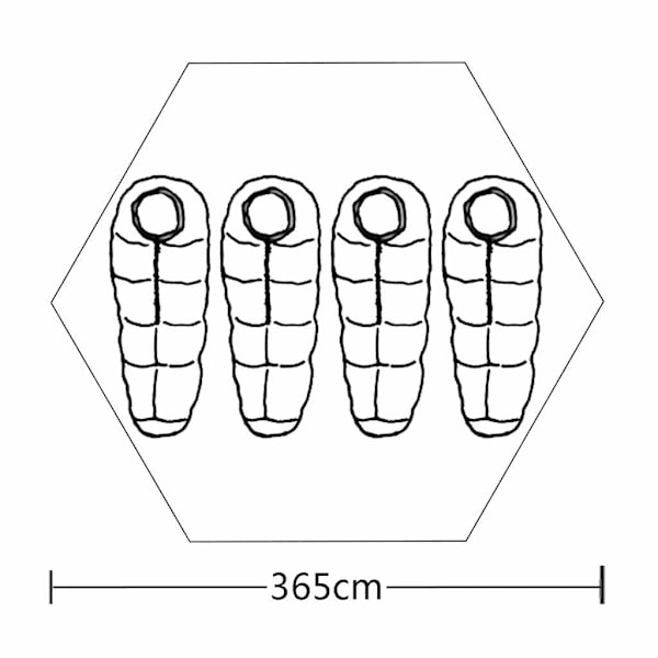vidaXL 4-mannatält grå grå