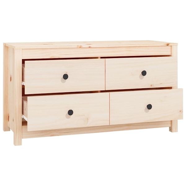 vidaXL Sidoskåp 100x40x54 cm massiv furu Brun