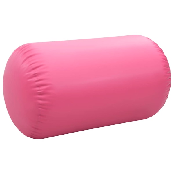 vidaXL Uppblåsbar gymnastikrulle med pump 100x60 cm PVC rosa Rosa