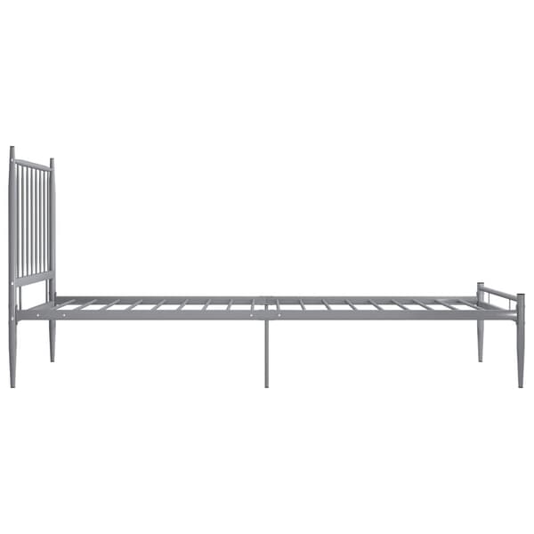 vidaXL Sängram grå metall 90x200 cm grå