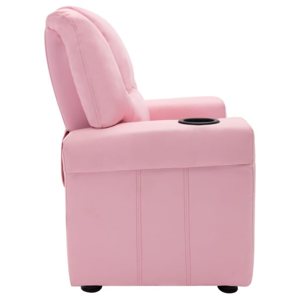 vidaXL Reclinerfåtölj för barn konstläder rosa Rosa