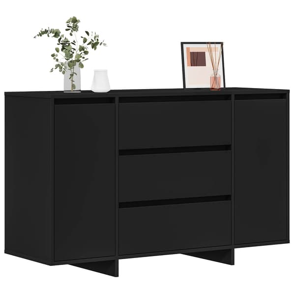 vidaXL Sideboard Svart 120 x 41 x 75 cm Konstruerat trä art