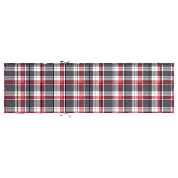 vidaXL Solsängsdynor Oxford tyg (100% polyester) Rödrutigt Mönster multifärg