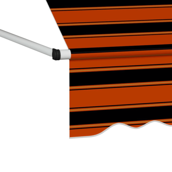 vidaXL Markis manuellt infällbar 300 cm orange och brun multifärg
