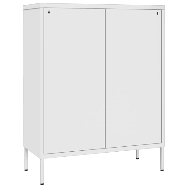 vidaXL Byrå vit 80x35x101,5 cm stål Vit