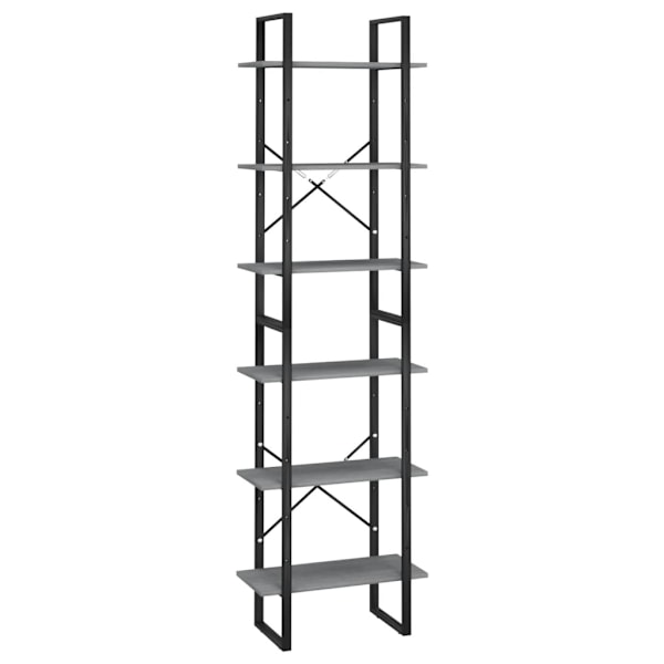 vidaXL Förvaringshylla grå 60x30x210 cm massiv furu grå