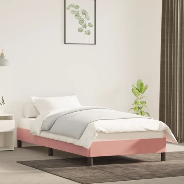 vidaXL Sängram rosa 80x200 cm sammet Rosa