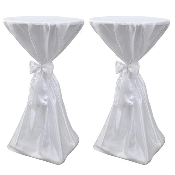 vidaXL Vit bordsduk med rosett 80 cm 2-pack Vit