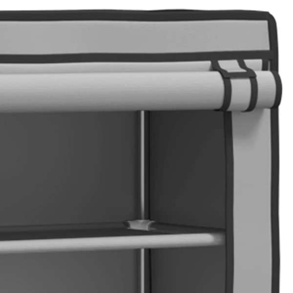 vidaXL Hylla för tvättmaskin med 2 hyllplan grå 71x29,5x170,5 cm Grå