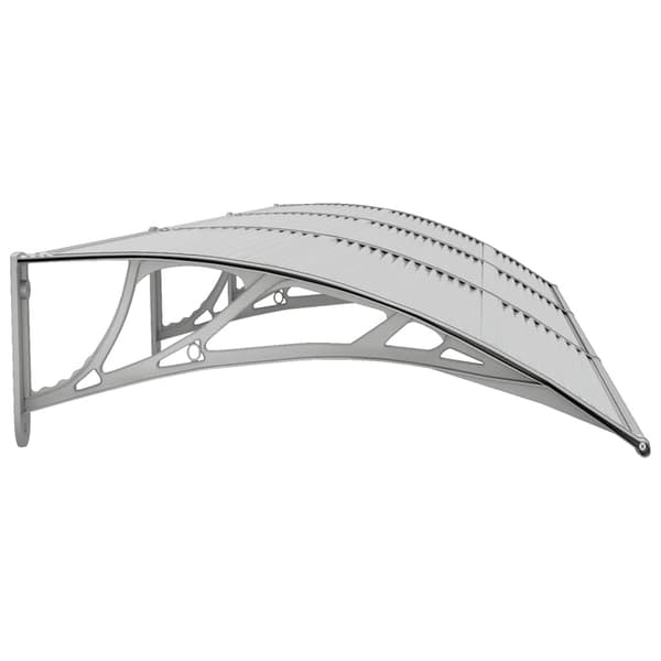 vidaXL Entrétak grå 300x75 cm polykarbonat Grå