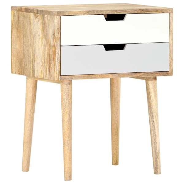 vidaXL Sängbord 47x35x59 cm massivt mangoträ multifärg