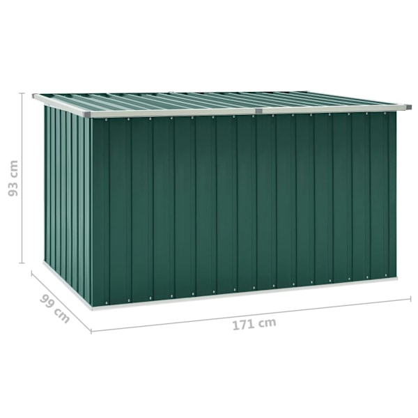 vidaXL Dynbox grön 171x99x93 cm Grön