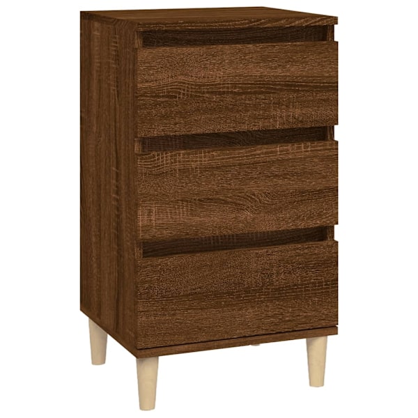 vidaXL Sängbord rökfärgad brun ek 40x35x70 cm konstruerat trä Brun