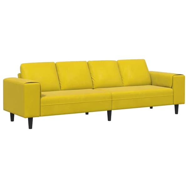 vidaXL Vardagsrumsoffa Gul 250 x 77 x 76 cm Gul