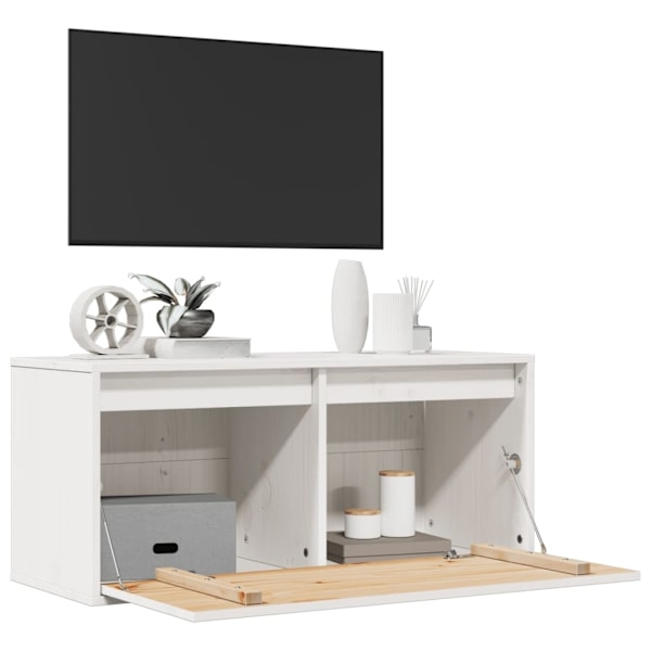 vidaXL Väggskåp vit 80x30x35 cm massiv furu Vit