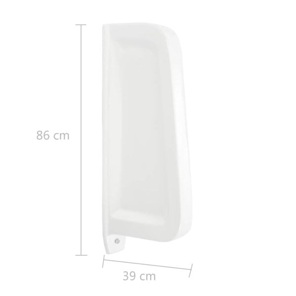vidaXL Skiljevägg för urinal keramik vit Vit