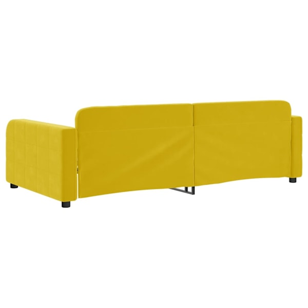 vidaXL Dagbädd gul 90x200 cm sammet Gul