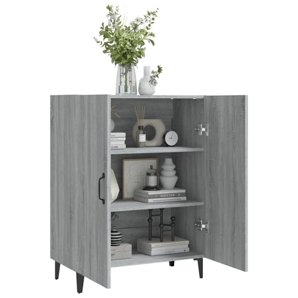 vidaXL Skänk grå sonoma 70x34x90 cm konstruerat trä Grå