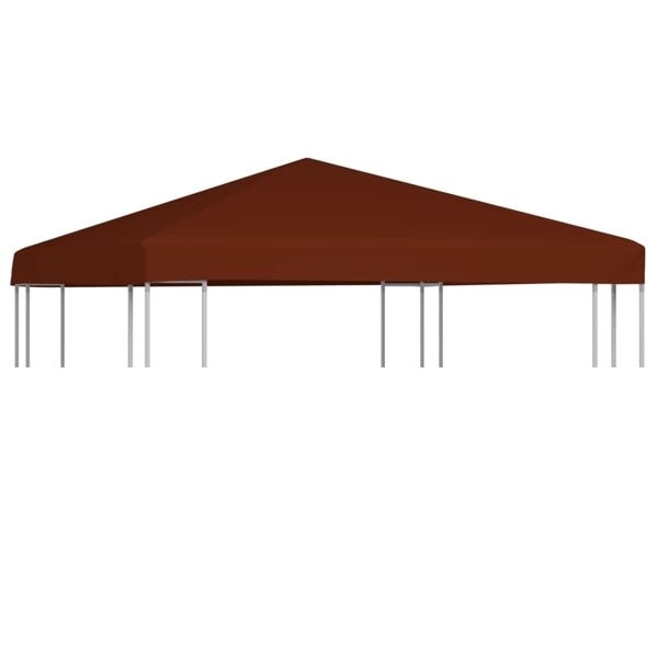 vidaXL Paviljongtak 310 g/m² 3x3 m terrakotta Brun