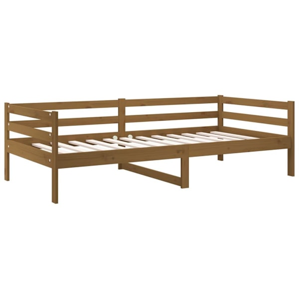 vidaXL Dagbädd honungsbrun 90x190 cm massiv furu Brun