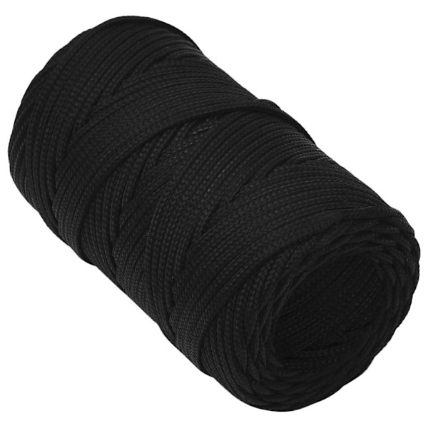vidaXL Rep svart 2 mm 50 m polyester