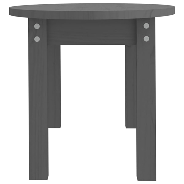 vidaXL Soffbord grå 80x40x35 cm massiv furu Grå