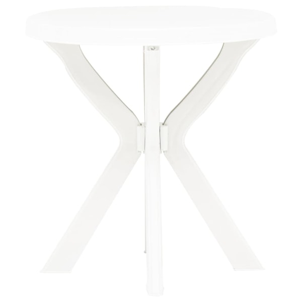 vidaXL Cafébord vit Ø70 cm plast Vit