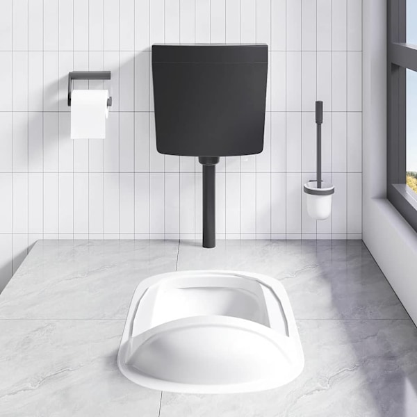 vidaXL Cistern till toalett med botten inlopp 3/6 L svart Svart