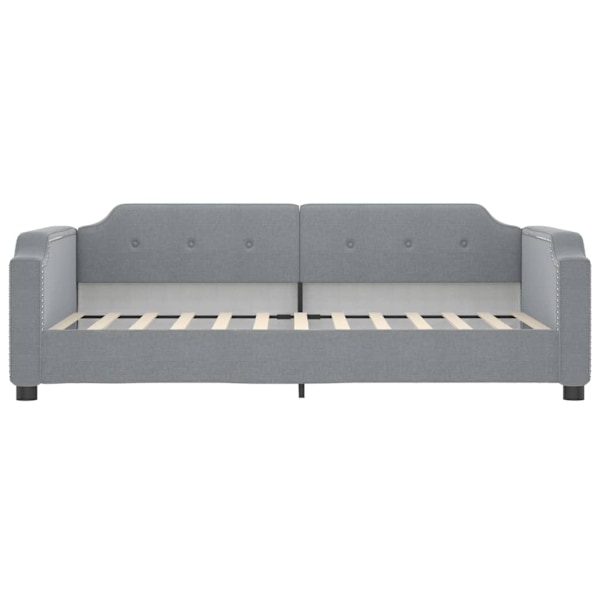 vidaXL Dagbädd utdragbar med lådor ljusgrå 90x200 cm tyg Grå