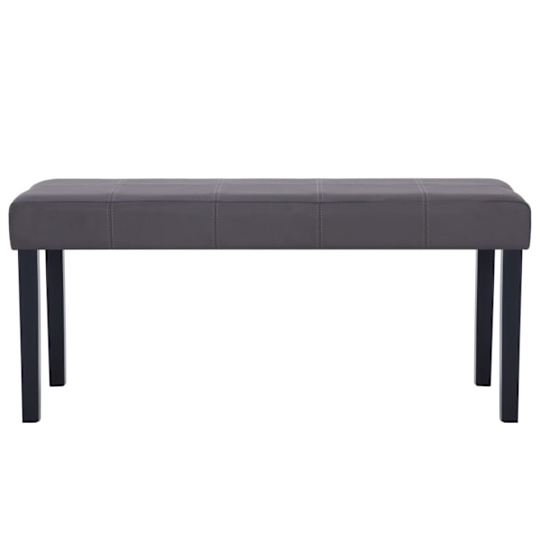 vidaXL Bänk 106 cm konstläder grå grå