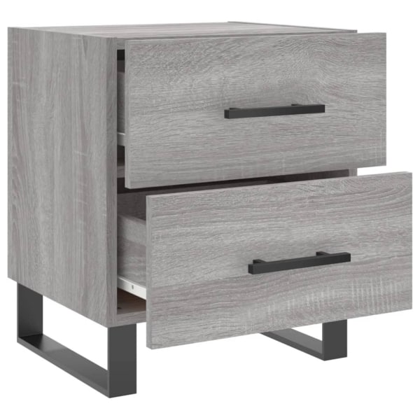 vidaXL Sängbord 2st grå sonoma 40x35x47,5 cm konstruerat trä Grå