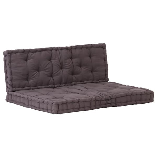 vidaXL Dynor till pallsoffa 2 st bomull antracit Antracit
