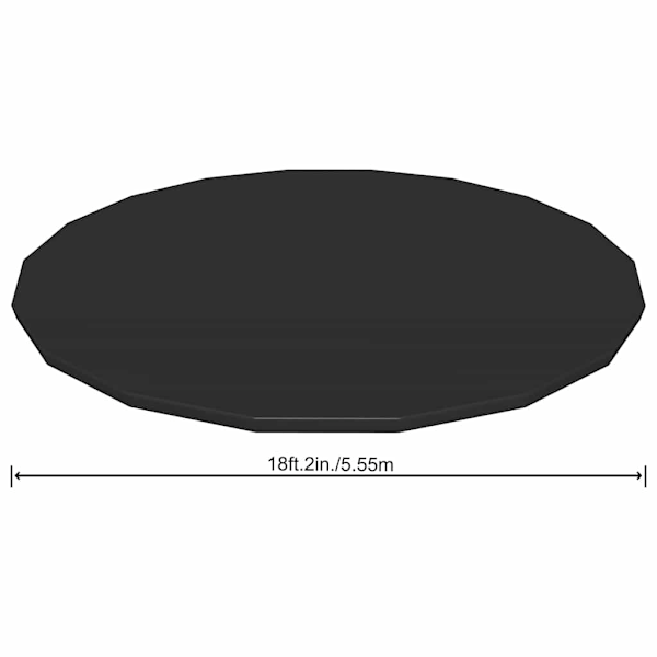 Bestway Poolöverdrag Flowclear Fast Set 555 cm Svart