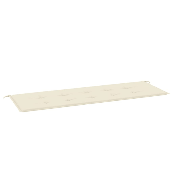 vidaXL Bänkdyna för trädgården 150x50x3 cm gräddvit Creme