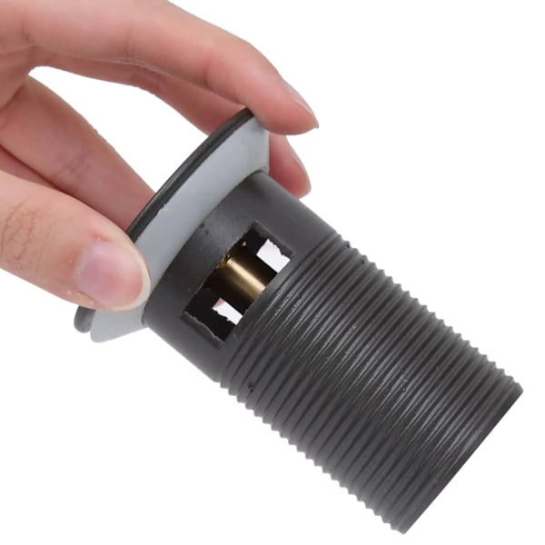 vidaXL Pop-up bottenventil med överflödesfunktion grå 6,4x6,4x9,1 cm grå