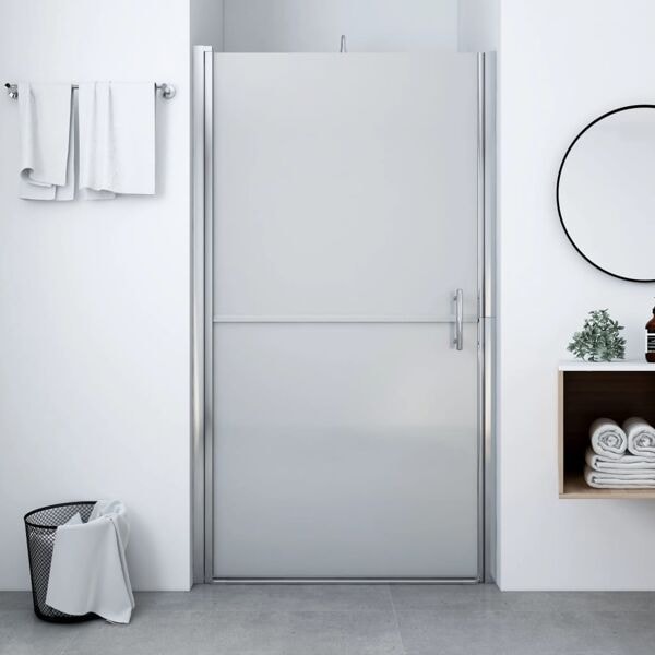 vidaXL Duschdörr härdat glas frostat 91x195 cm Frostat glas