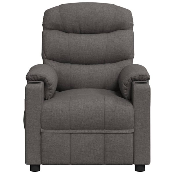 vidaXL Reclinerfåtölj mörkgrå tyg Grå