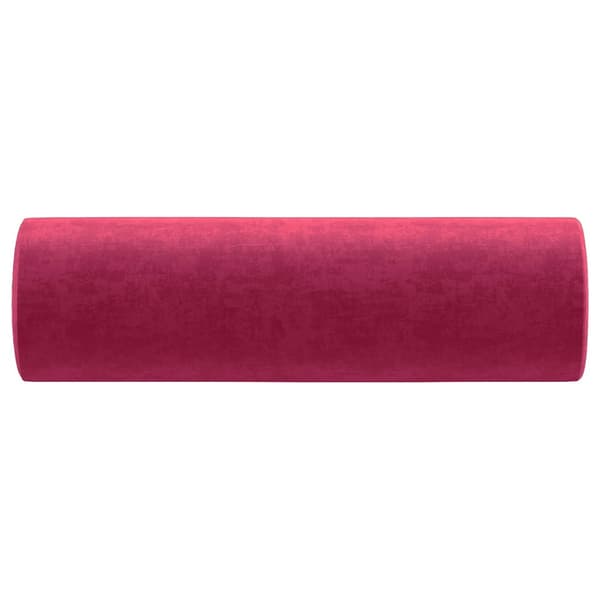 vidaXL Prydnadskuddar 2 st vinröd Ø15x50 cm sammet Röd