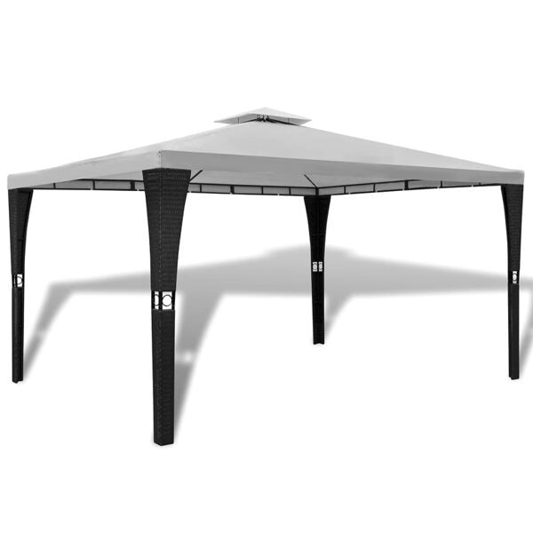 vidaXL Paviljong konstrotting gräddvitt tak 3 x 4 m Creme