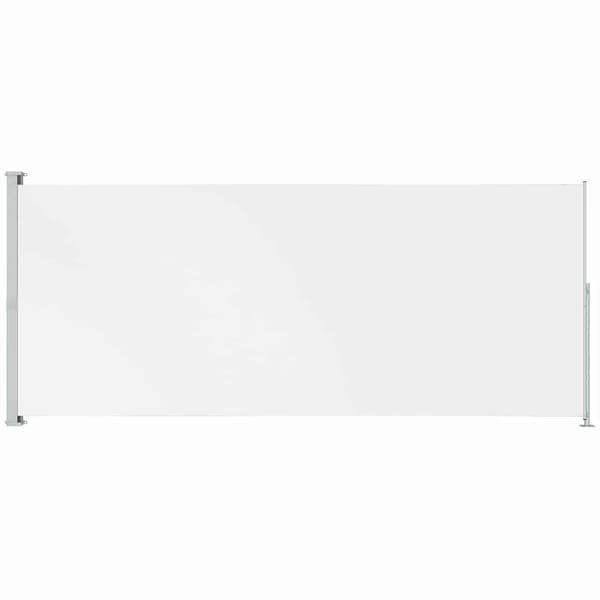 vidaXL Infällbar sidomarkis 200x500 cm gräddvit Creme