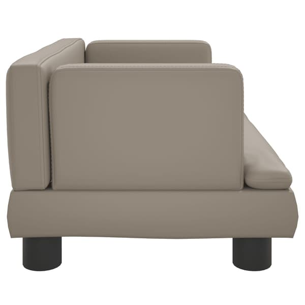 vidaXL Barnsoffa cappuccino 60x40x30 cm konstläder Brun