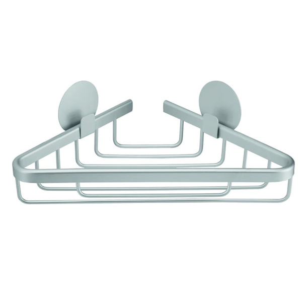 Kleine Wolke Duschkorg triangulär Rocco aluminium Silver
