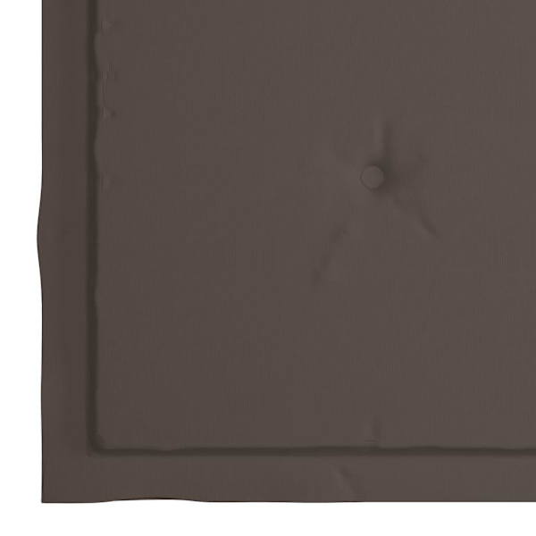 vidaXL Matstolar 8 st med taupe dynor massiv teak Taupe
