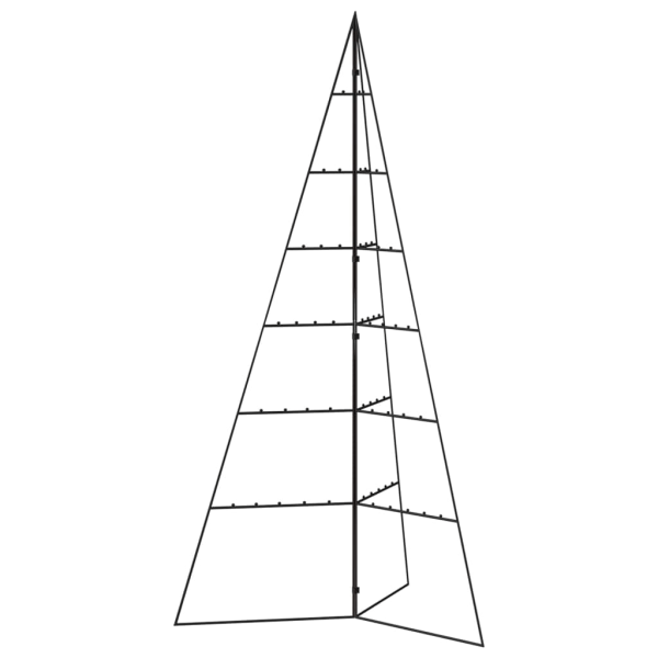 vidaXL Julgran i metall svart 140 cm Svart