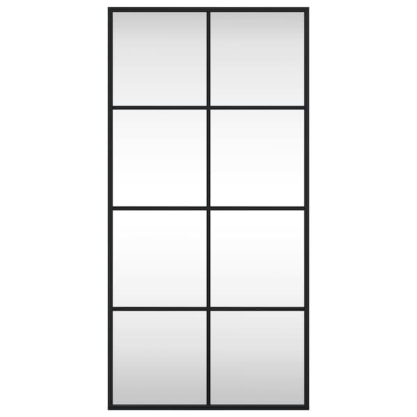 vidaXL Väggspegel svart 40x80 cm rektangulär järn Svart