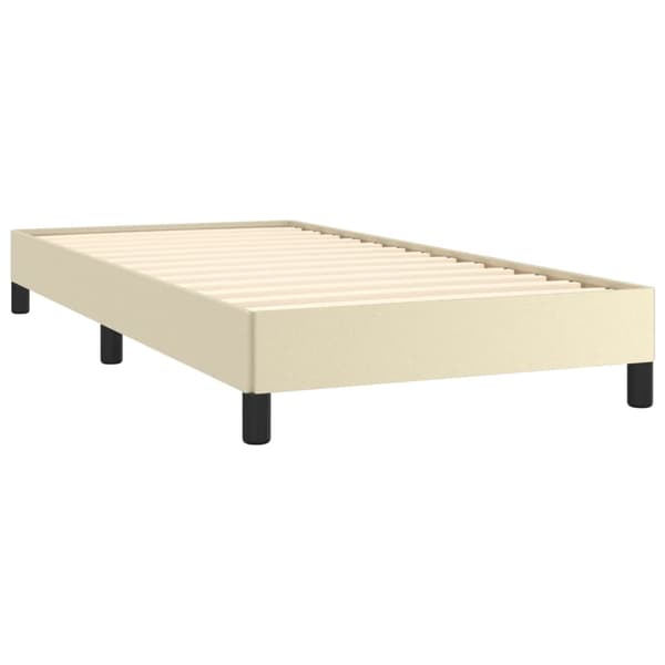 vidaXL Sängram gräddvit 100x200 cm konstläder Kräm