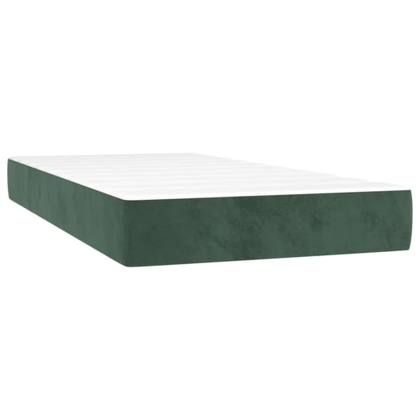 vidaXL Ramsäng med madrass mörkgrön 200x200 cm sammet Grön