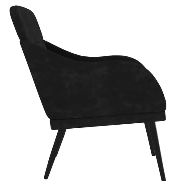 vidaXL Fåtölj svart 63x76x80 cm sammet art